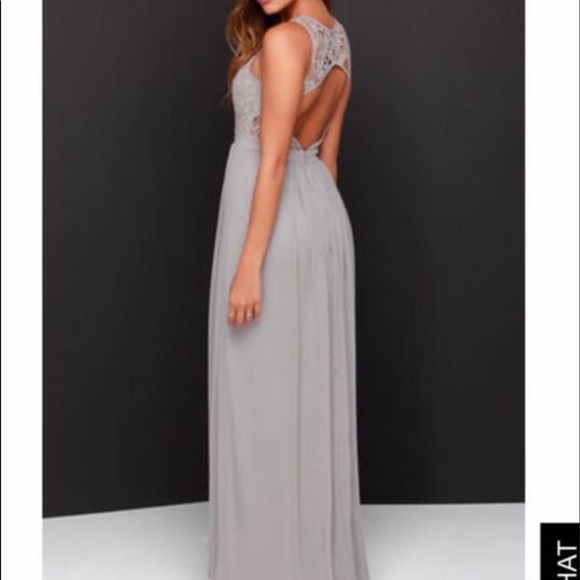 Lulus Dresses & Skirts - Lulus grey lace maxi dress. Never worn!